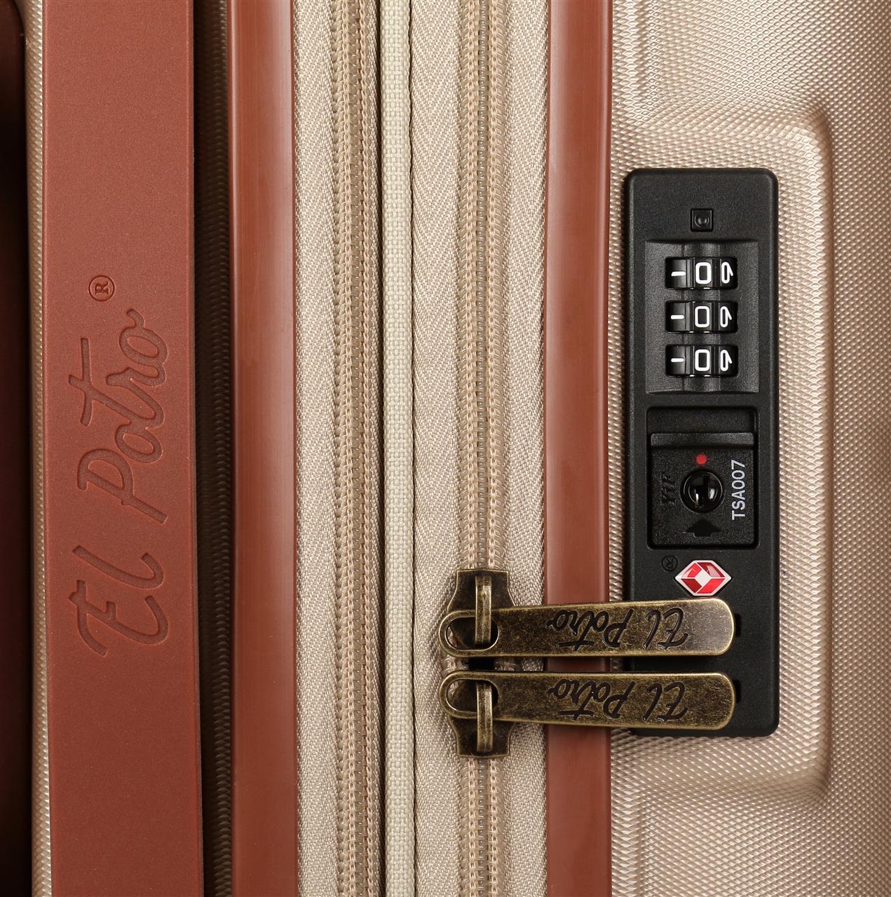 5128827 TROLLEY ABS 70CM. C/EXP. 4R. EL POTRO OCURI CHAMPAGN