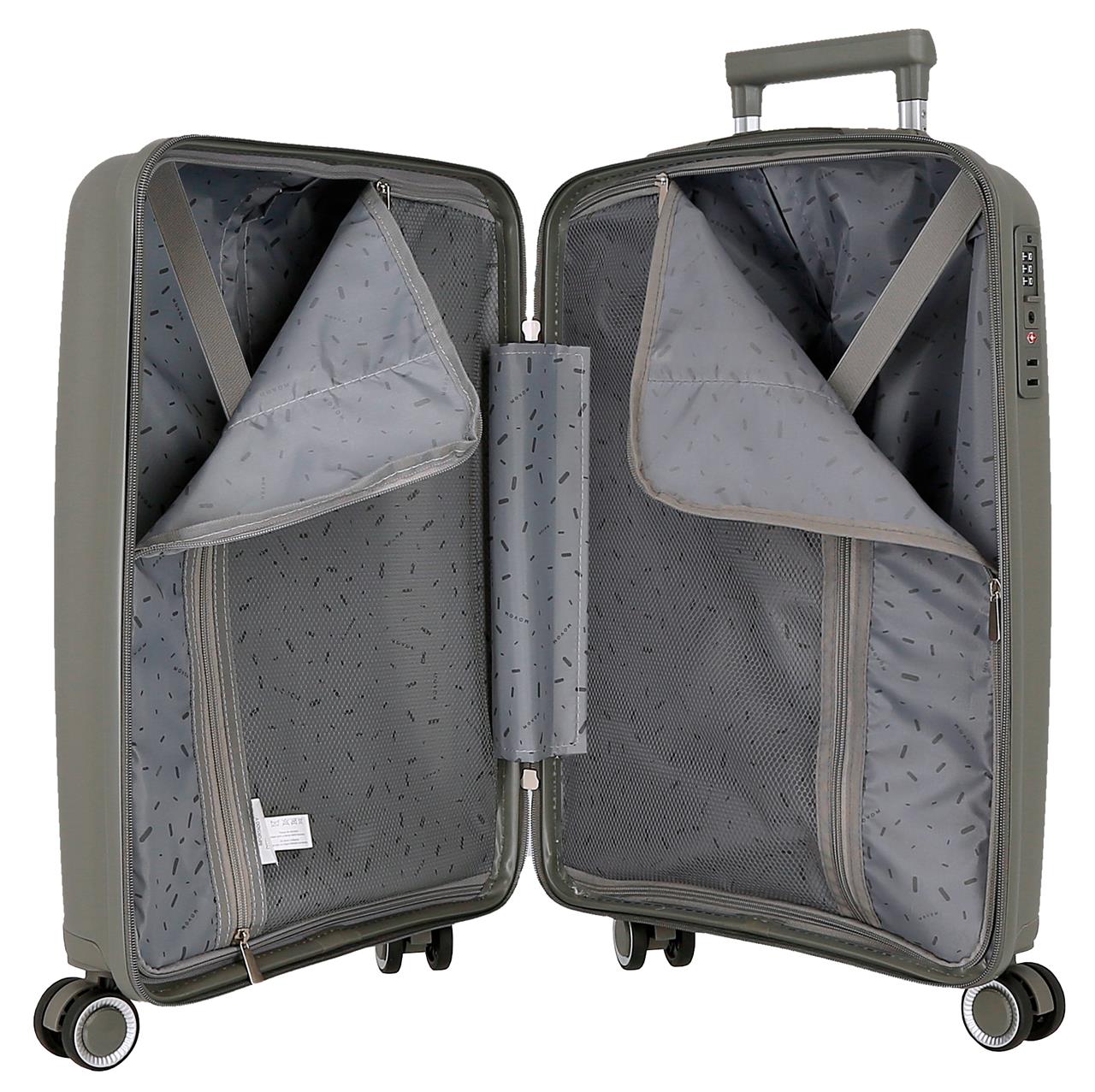 5329424 SET/3 TROLLEY PP 55-68-78CM. 4R. MOVOM INARI GRIS