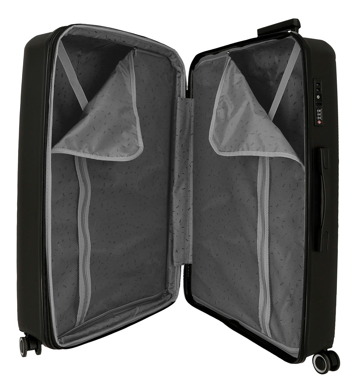 5329521 SET/2 TROLLEY PP 55-68CM. 4R. MOVOM INARI SCHWARZ