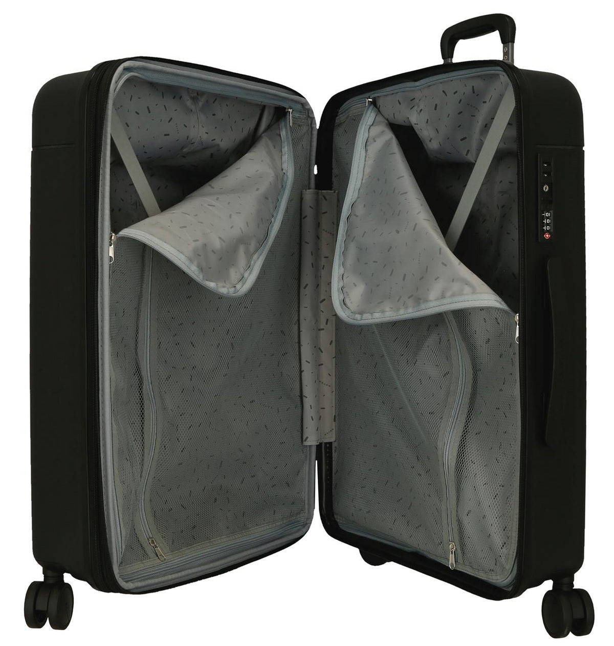 5388721 TROLLEY PP 78CM. C/EXP. 4R. MOVOM NEUES TRENDY SCHWARZ