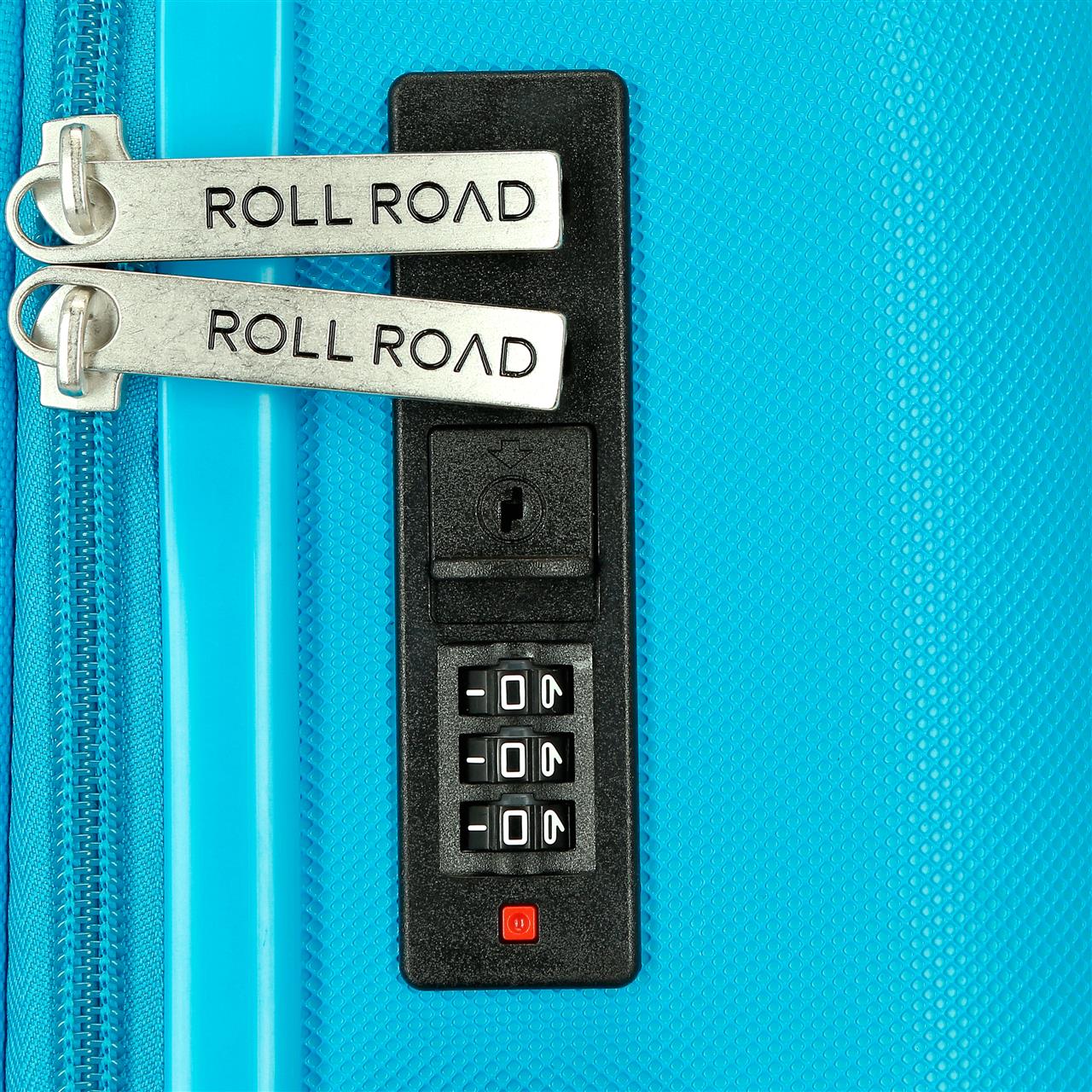 5428624 TROLLEY ABS 55CM. C/EXP. 4R. RR MENORCA TURQUOISE