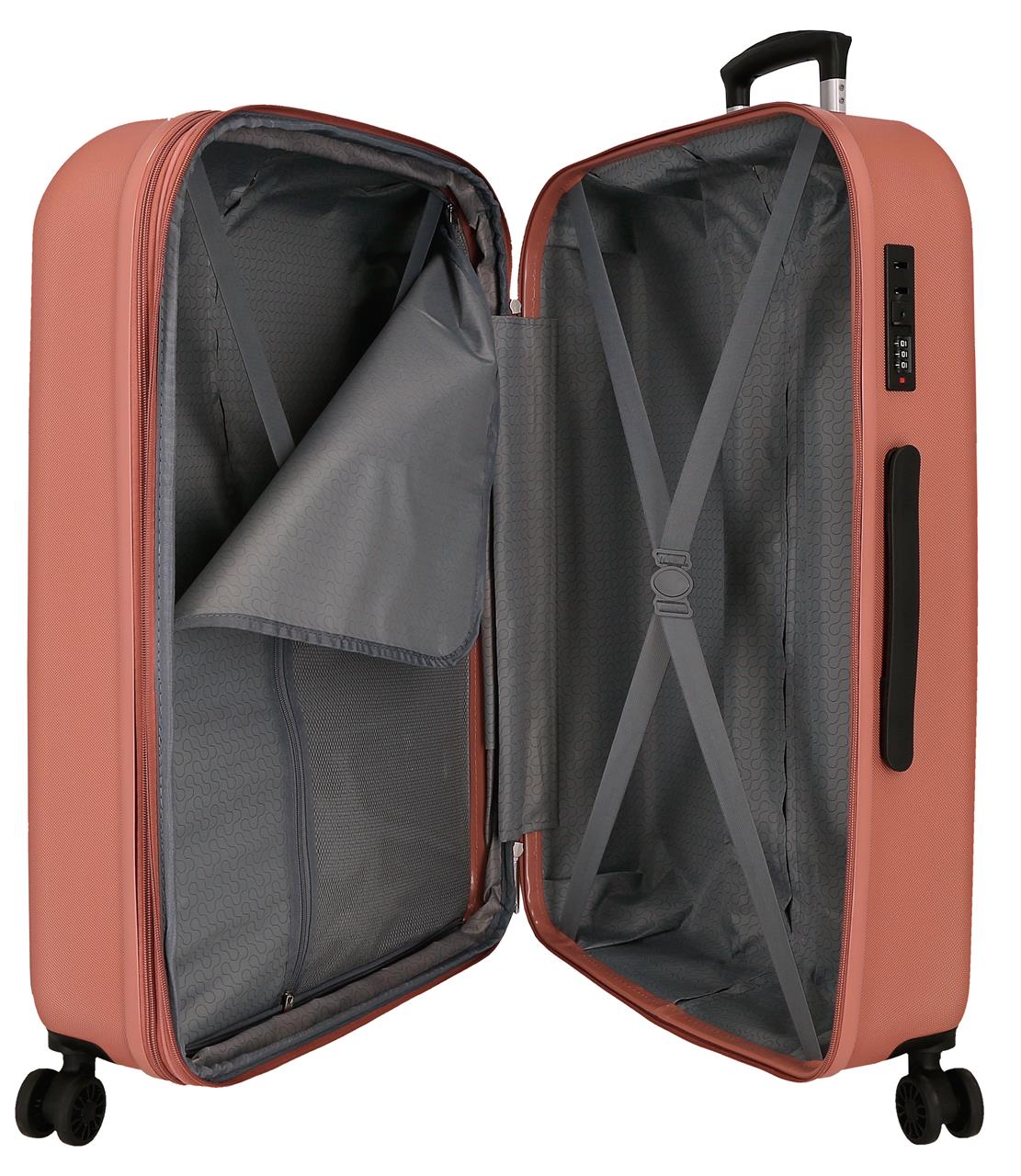 5428827 TROLLEY ABS 65CM. C/EXP. 4R. RR MENORCA NUDE