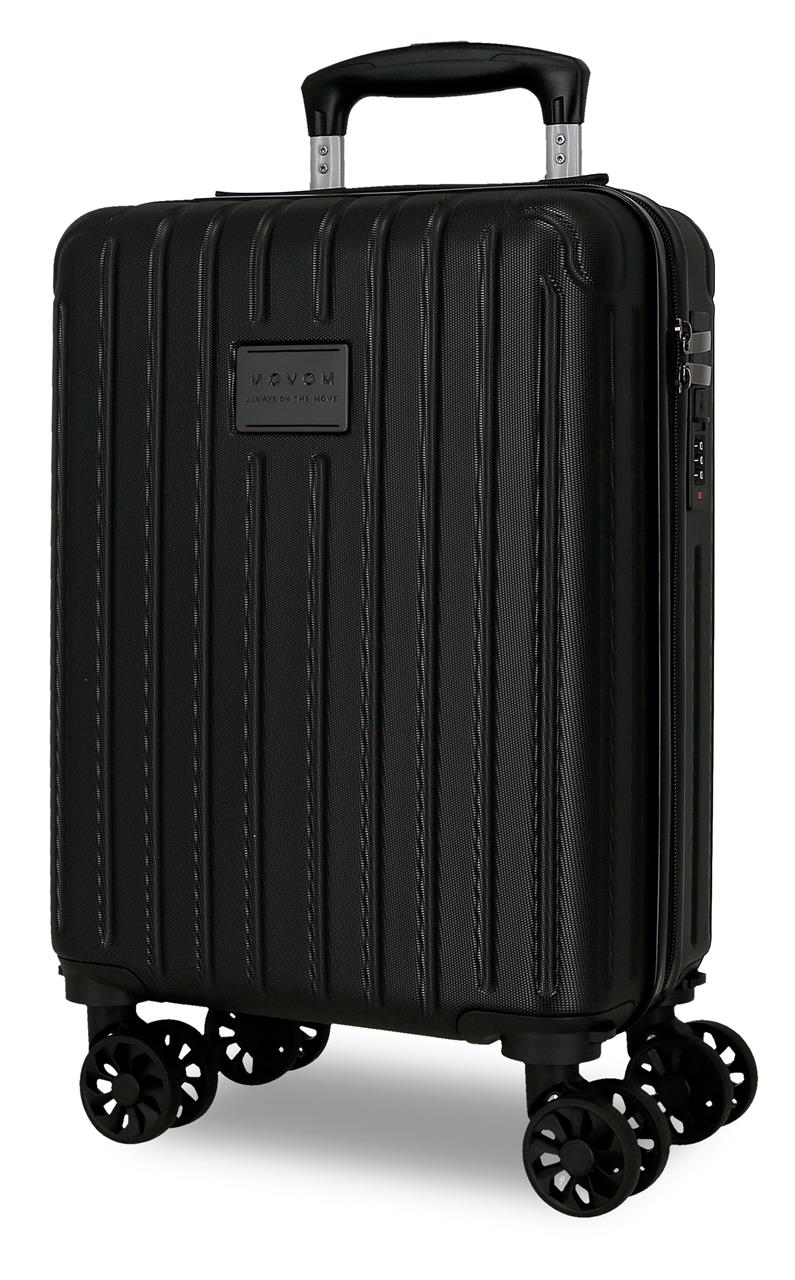 5556320 TROLLEY ABS 40CM. 4R. VERWIJDERBAAR. MOVOM ZWART HOUT