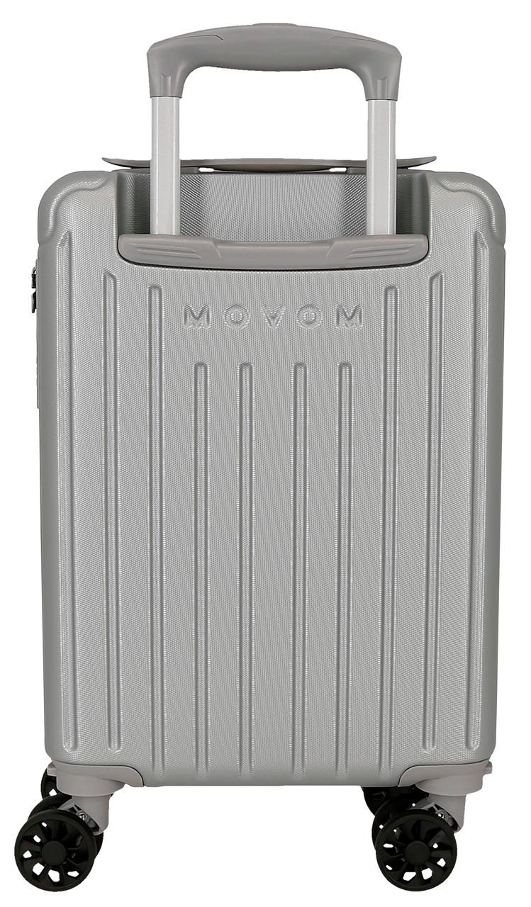 5556322 TROLLEY ABS 40CM. 4R. VERWIJDERBAAR. MOVOM ZILVEREN HOUT