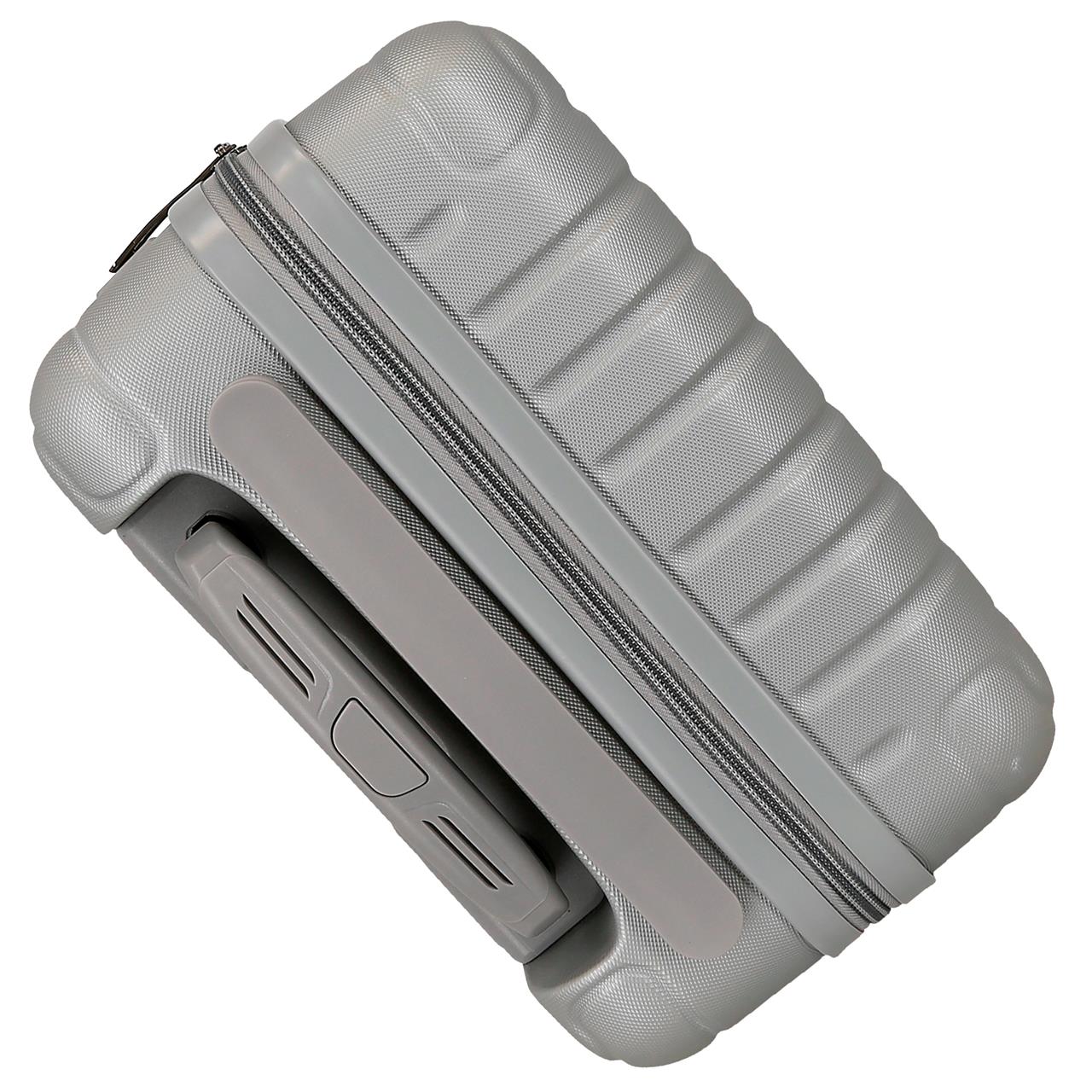 5556322 TROLLEY ABS 40CM. 4R. VERWIJDERBAAR. MOVOM ZILVEREN HOUT