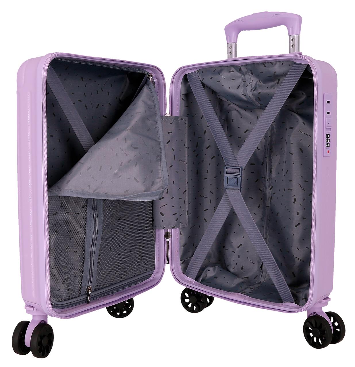 5556326 TROLLEY ABS 40CM. 4Ruedas EXTRAIBLES. MOVOM TIMBER LILA