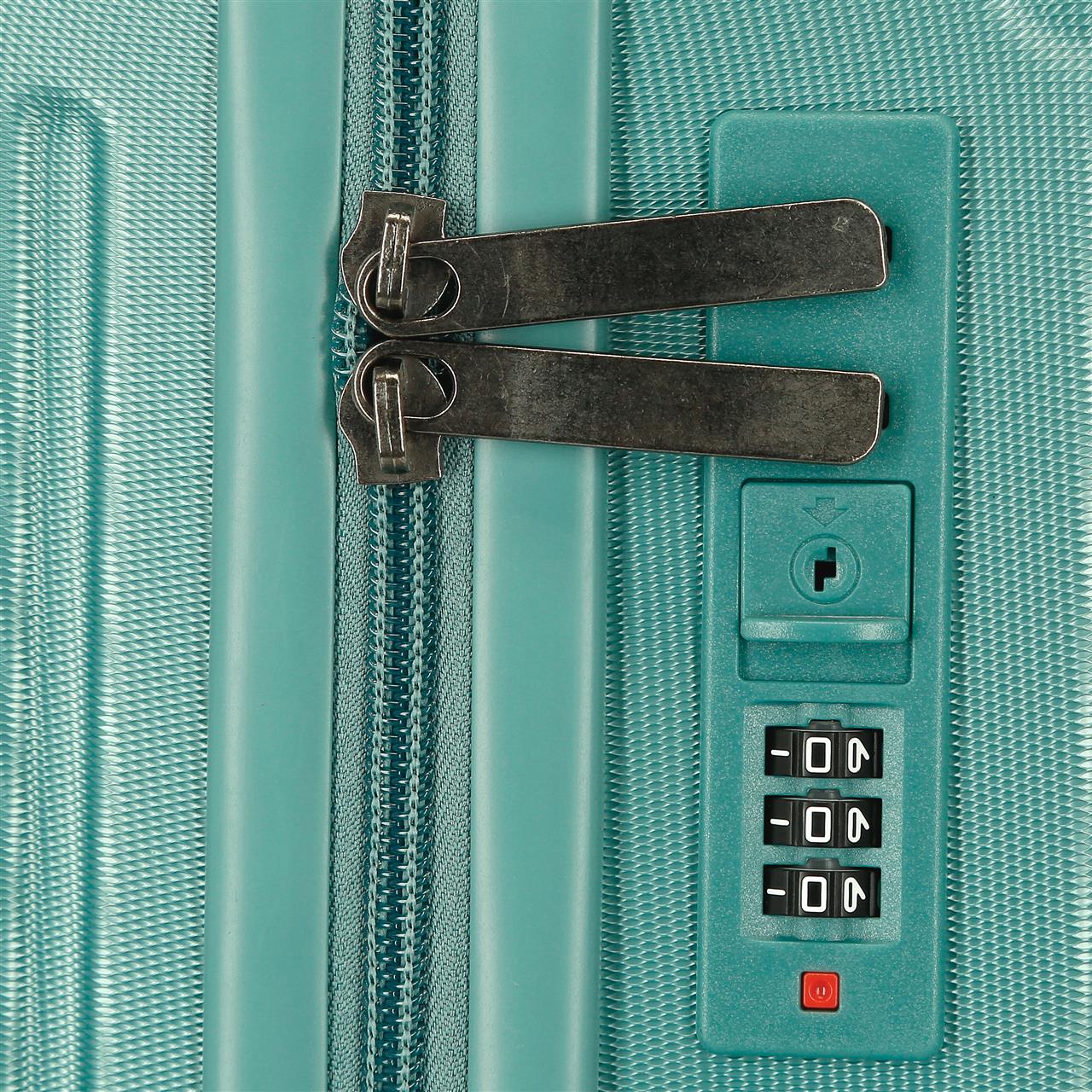 5558623 TROLLEY ABS 55CM. C/EXP. 4R. MOVOM TURQUOISE HOUT