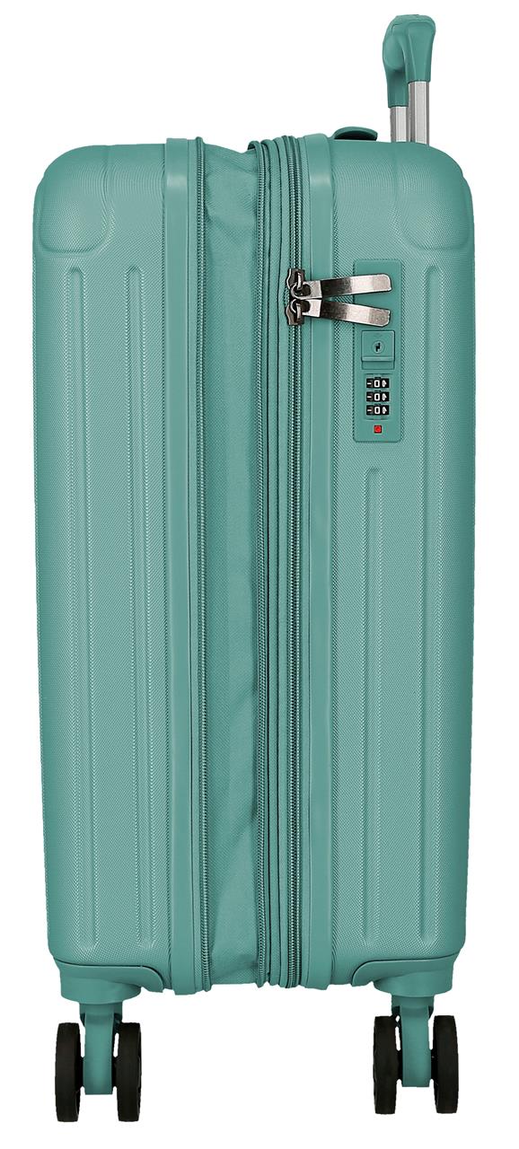 5558623 TROLLEY ABS 55CM. C/EXP. 4R. MOVOM TURQUOISE HOUT
