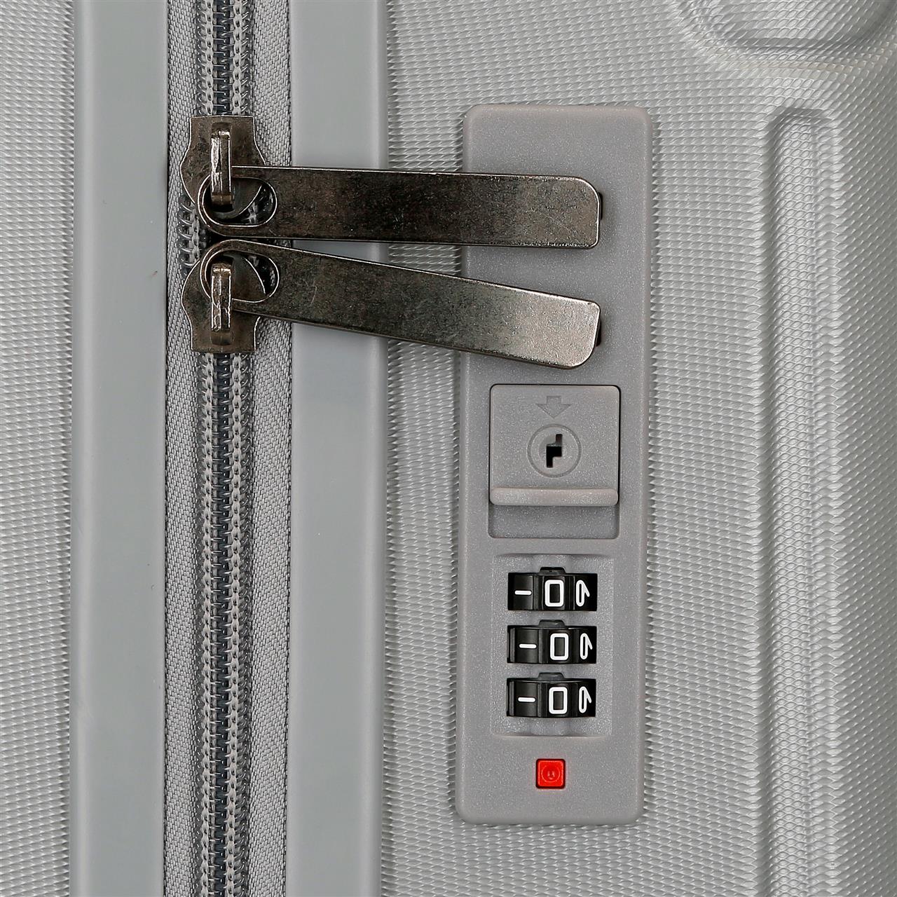 5559322 TROLLEY ABS 78CM. C/EXP. 4R. MOVOM ZILVEREN HOUT