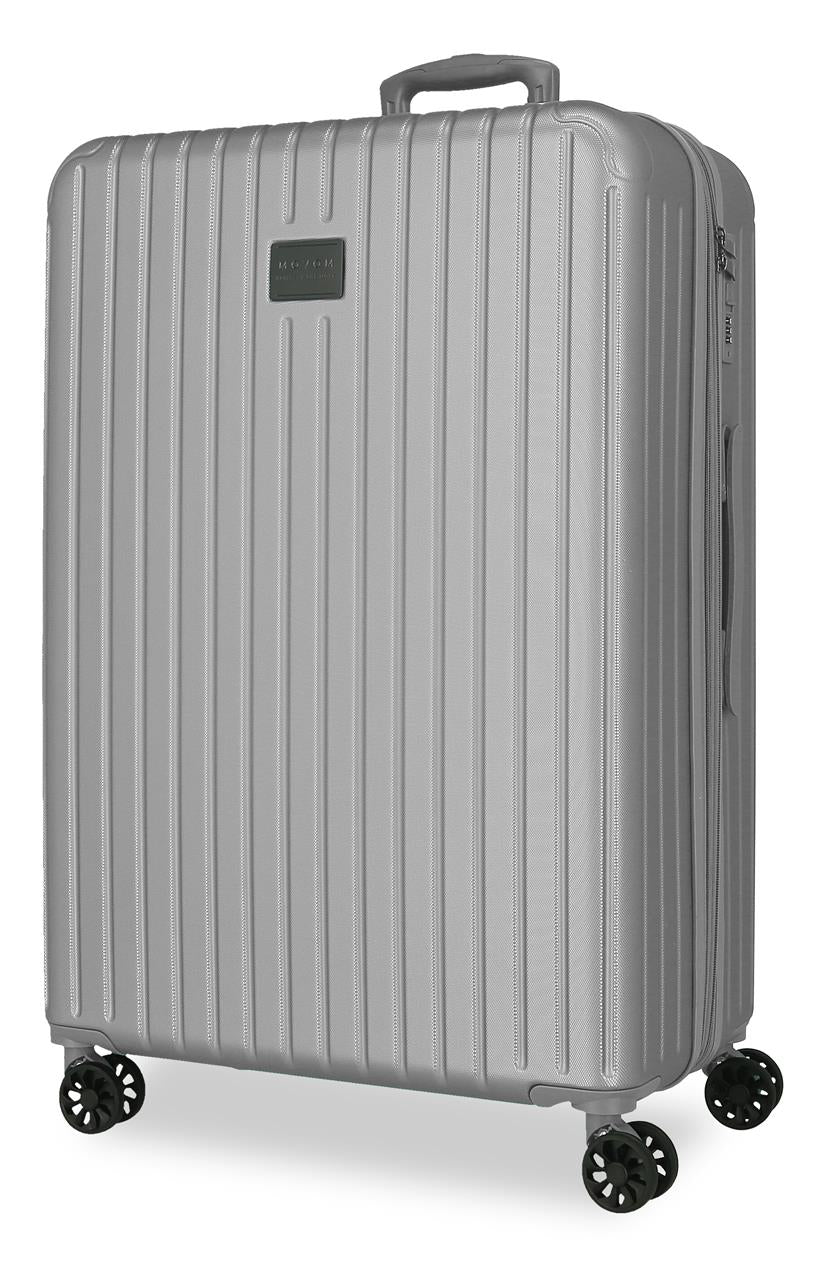 5559322 TROLLEY ABS 78CM. C/EXP. 4R. MOVOM ZILVEREN HOUT