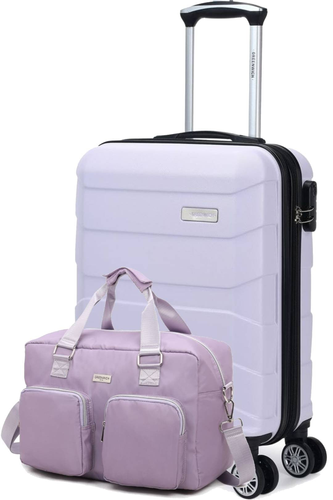 SET DE GREENWICH Valise cabine EXTENSIBLE BUDAPEST ET BOLSA VOYAGE BUFON Lilas