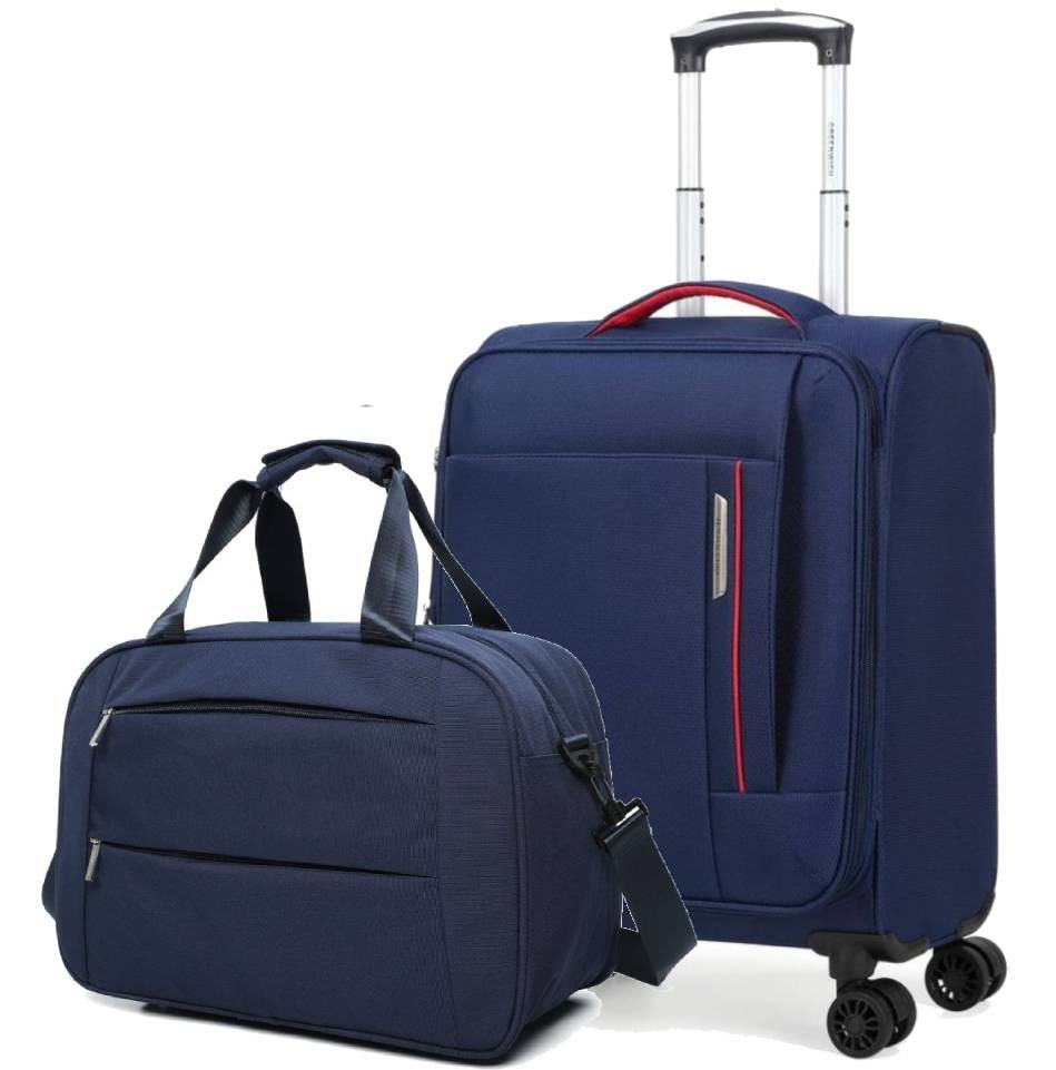 PACK GREENWICH Valise cabine ECO-RECYCLED TUNEZ 55CM + Sac à dos de voyage HUGO