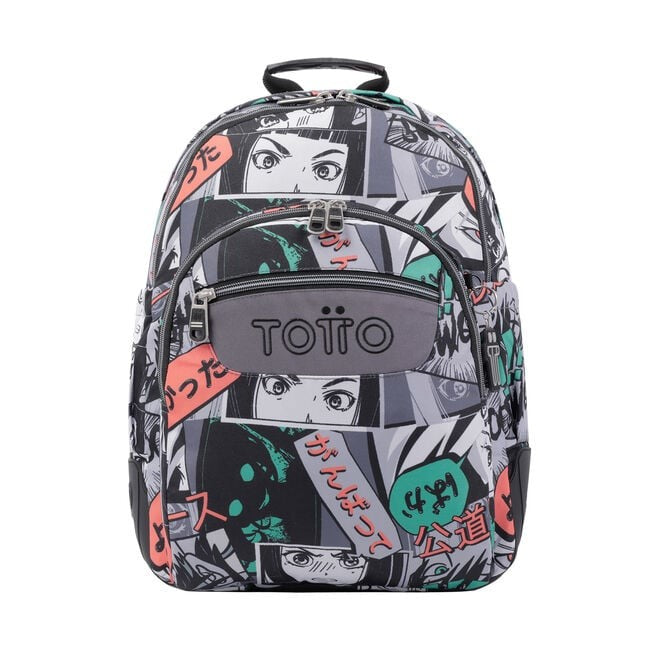 TOTTO Sac à dos scolaire - Crayoles- Print 4yn- manga