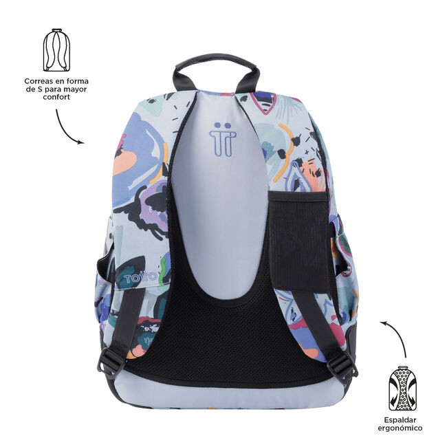 TOTTO Schul -Rucksack - Crayoles- 4H1- Blumen-Leinwand