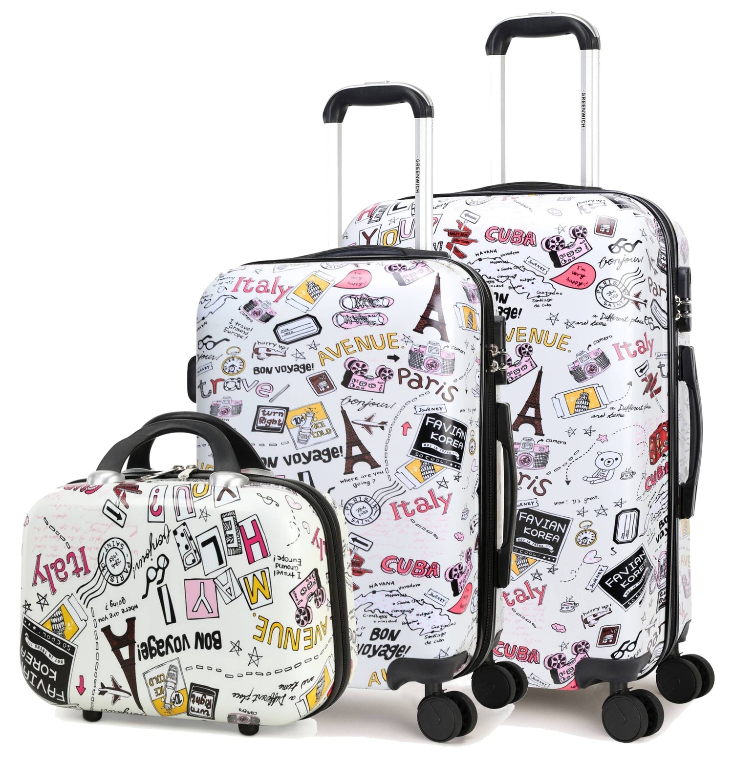 Greenwich Dois jogos de mala Maracaibo Mediana + pequeno + Neceser