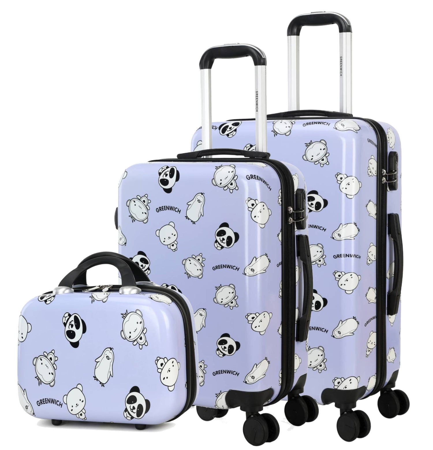 Kahden mediaanin matkalaukun peli + pieni + Neceser ANIMALS