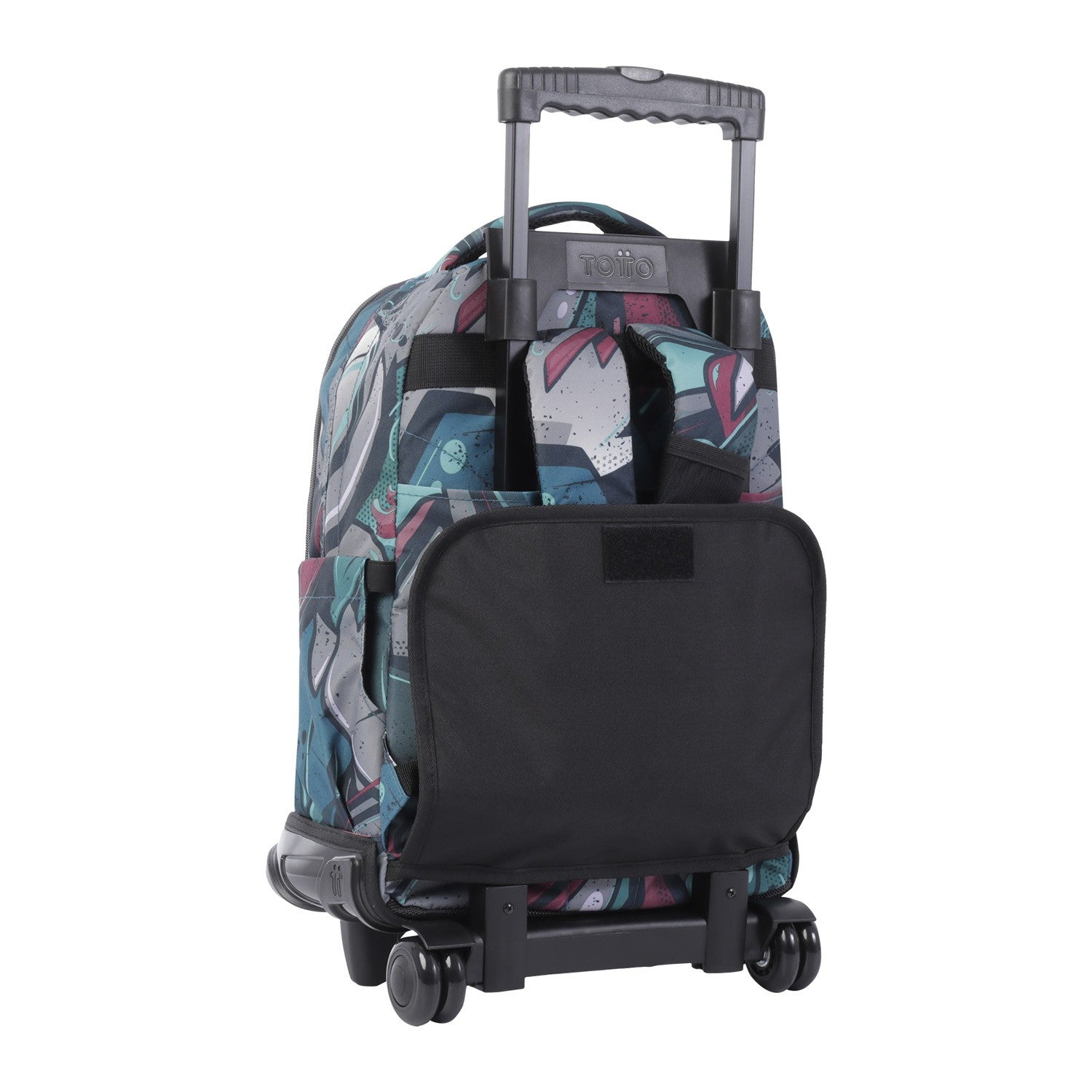 TOTTO Zaino scolastico con ruote - linee - 4y7 tela Eco-Friendly