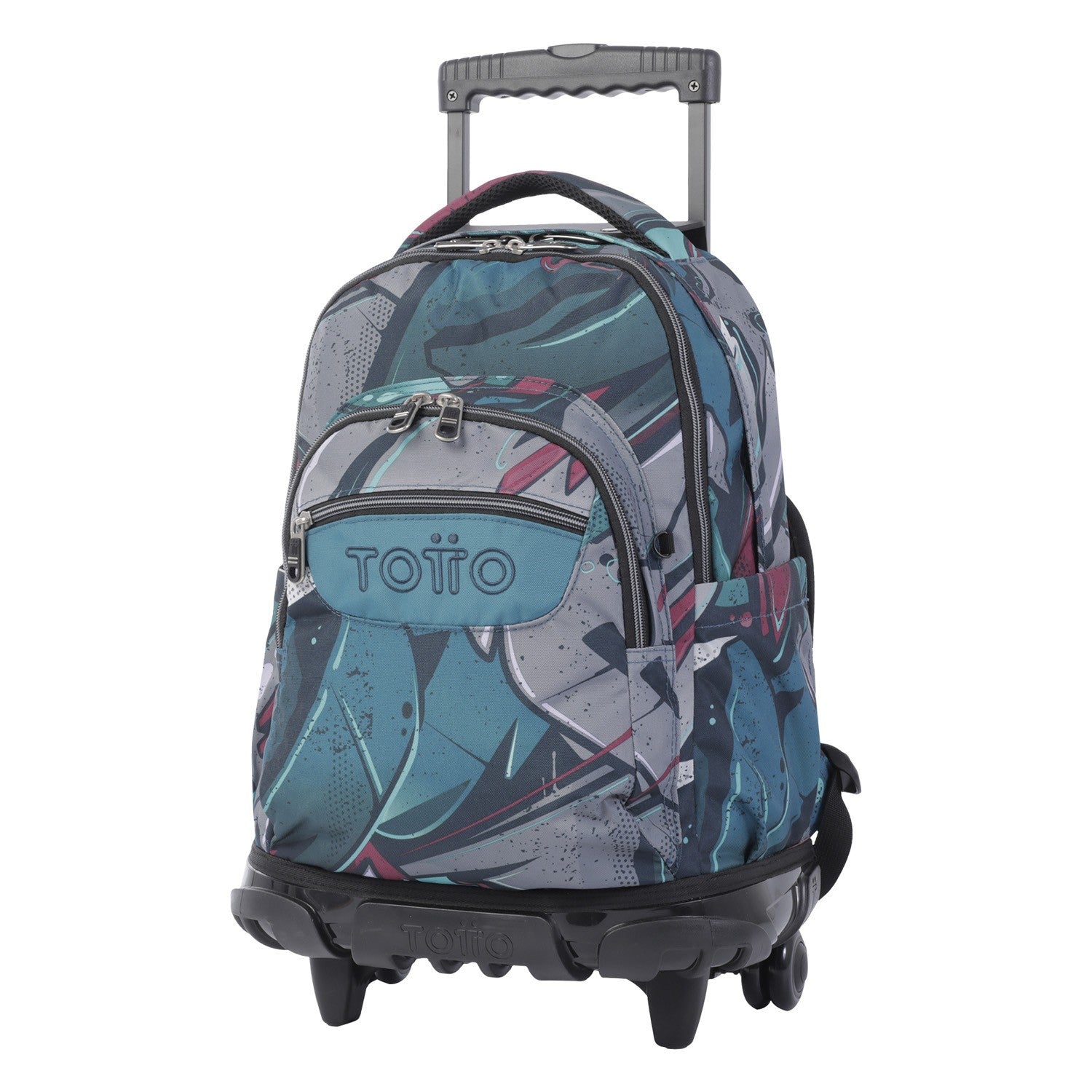 TOTTO Zaino scolastico con ruote - linee - 4y7 tela Eco-Friendly