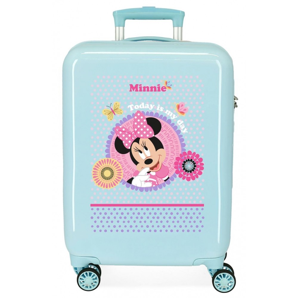 Cabin suitcase Minnie Today is my day rigid 55 cm turquesa
