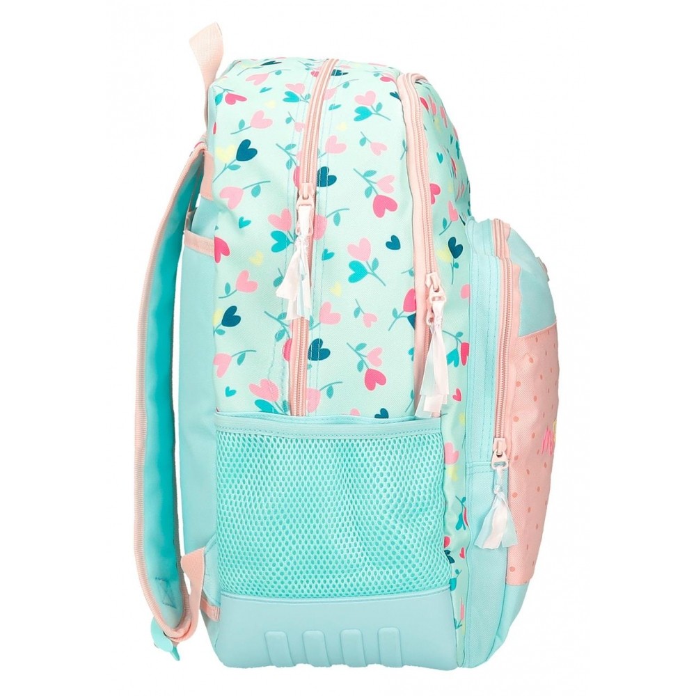 School backpack Roll Road Queen of hearts Two compartments adaptable to car