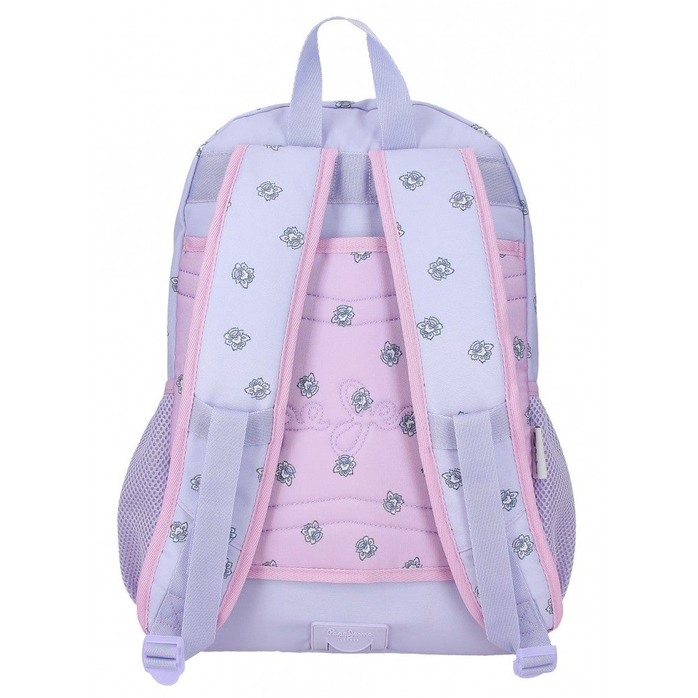 Mochila Pepe Jeans Becca Dois compartimentos 44 cm adaptáveis ao carro