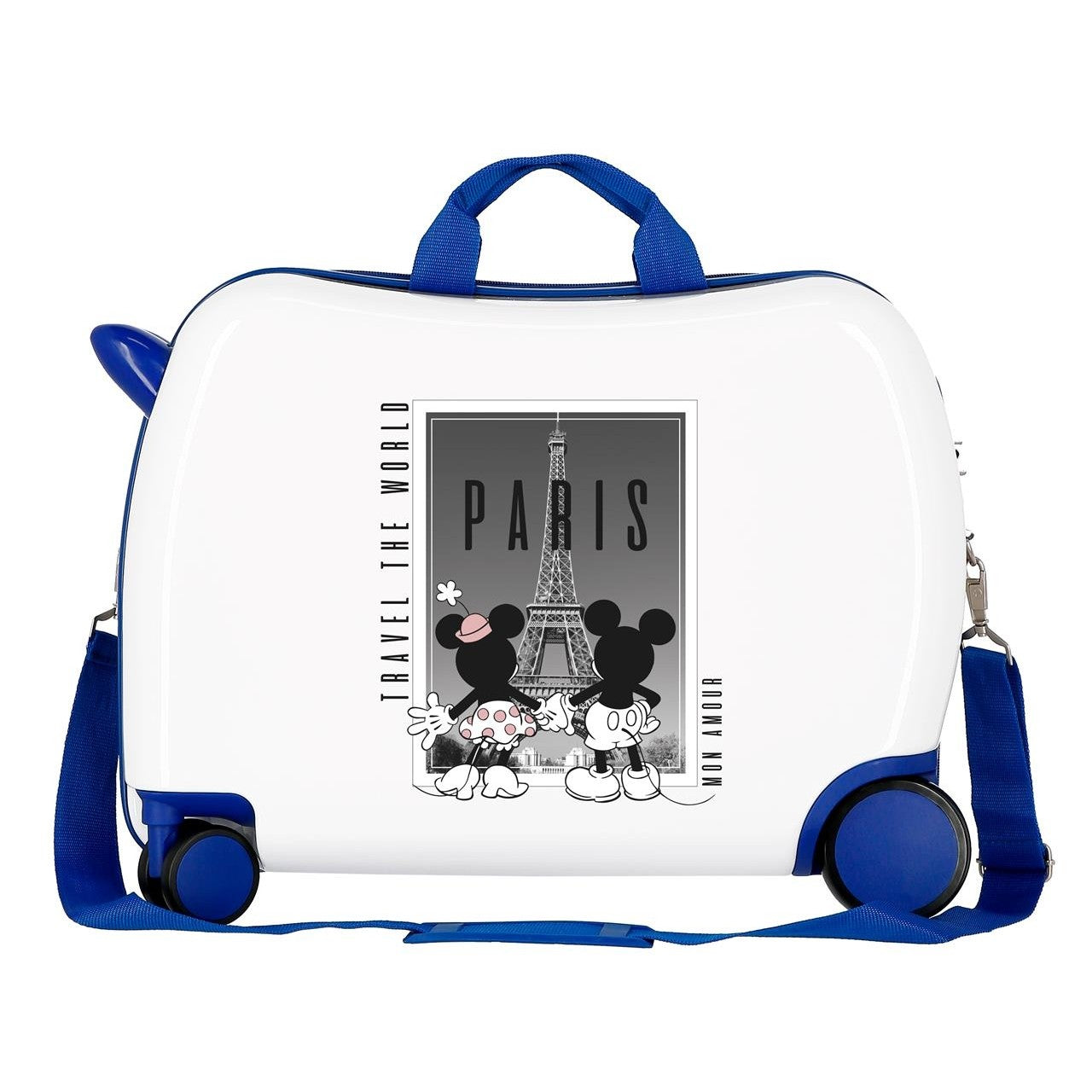 Kinderkoffer MINNIE Y MICKEY PARIS 2 weiße multidirektionale Räder