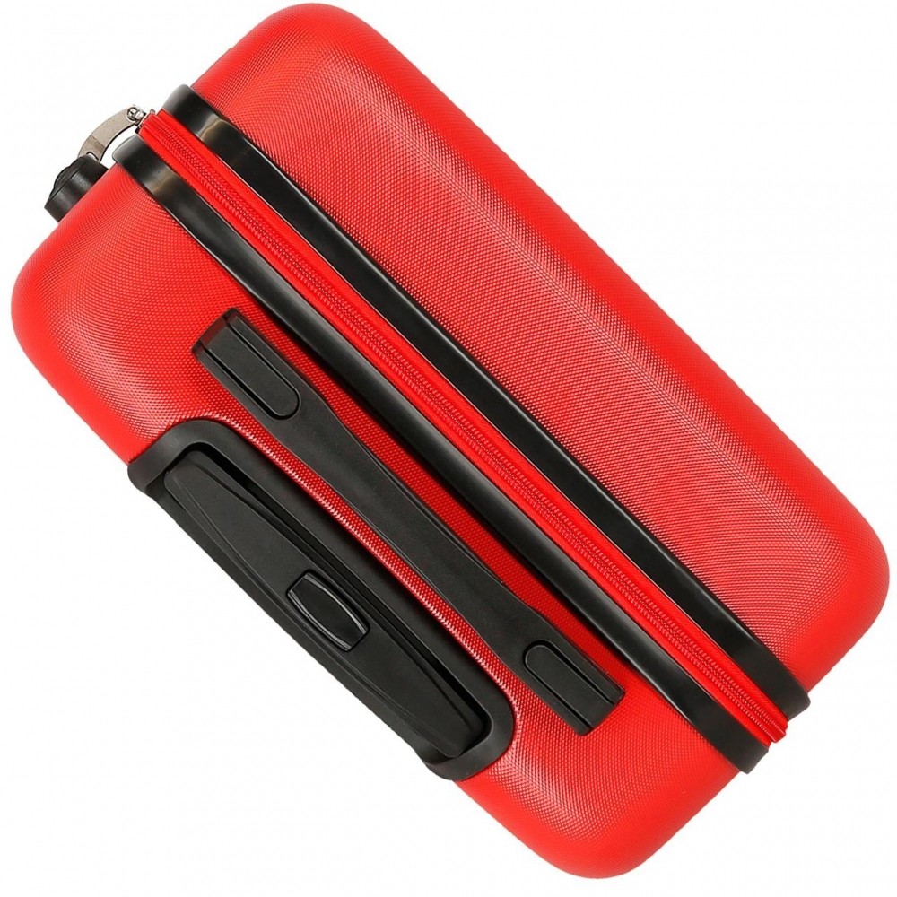 Valise cabine rigide Disney Here Starts 55 cm rouge