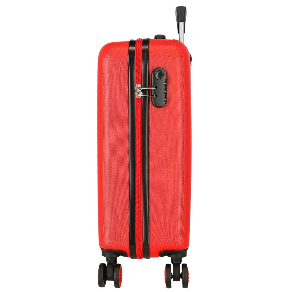 Valise cabine rigide Disney Here Starts 55 cm rouge