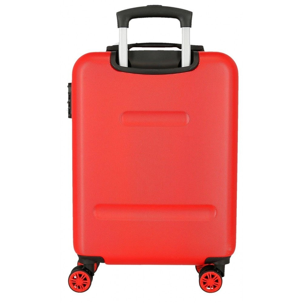 Valise cabine rigide Disney Here Starts 55 cm rouge