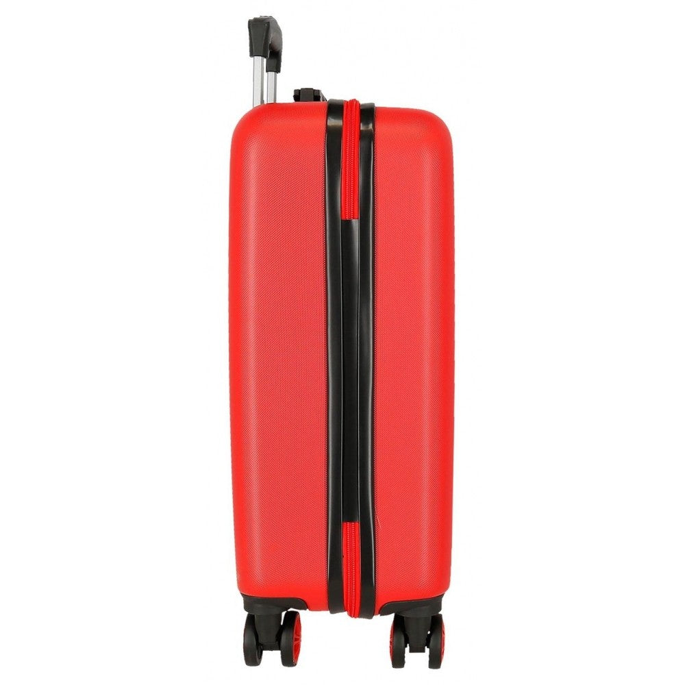 Valise cabine rigide Disney Here Starts 55 cm rouge