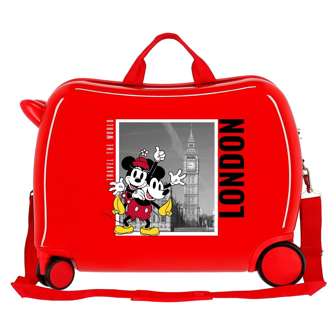 Mickey og Minnie London Child Maleta 2 Multidirektionelle hjul