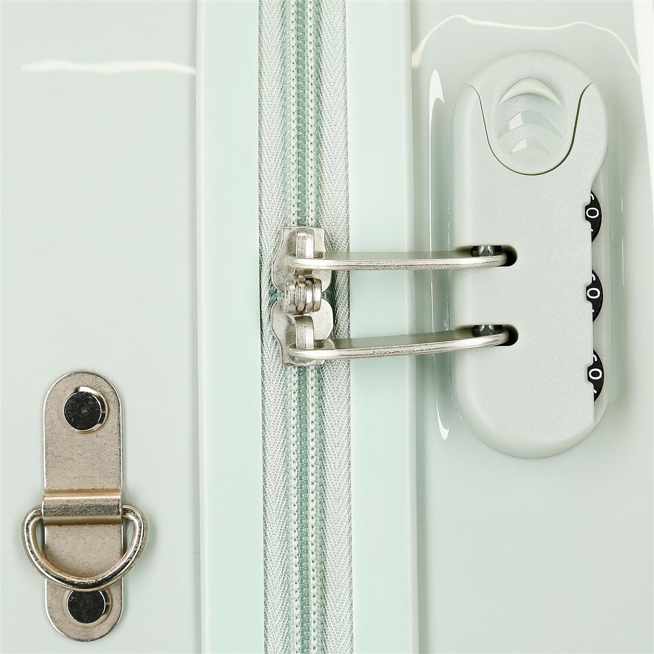 Children's suitcase MINNIE NATURE 2 multidirectional wheels mint green