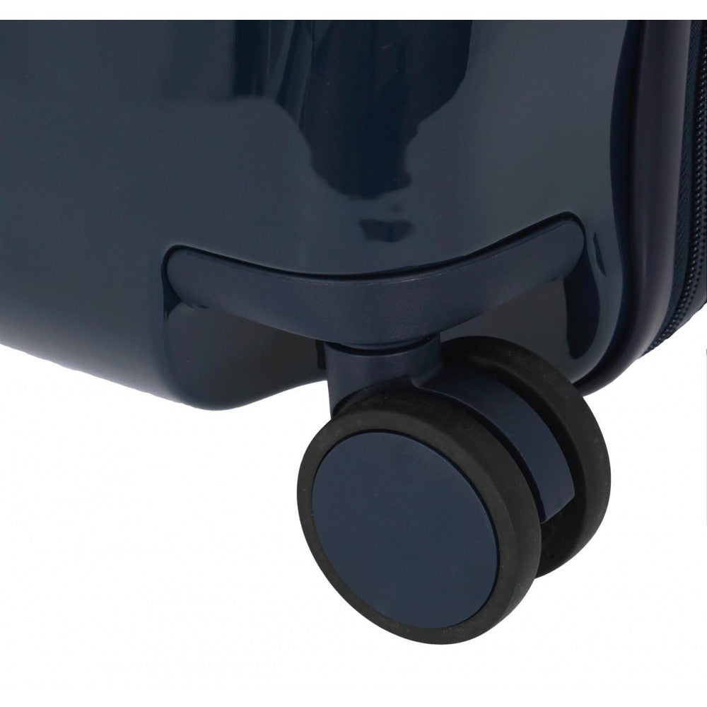 Valise pour enfants Stitch Face down 2 roues multidirectionnelles marines