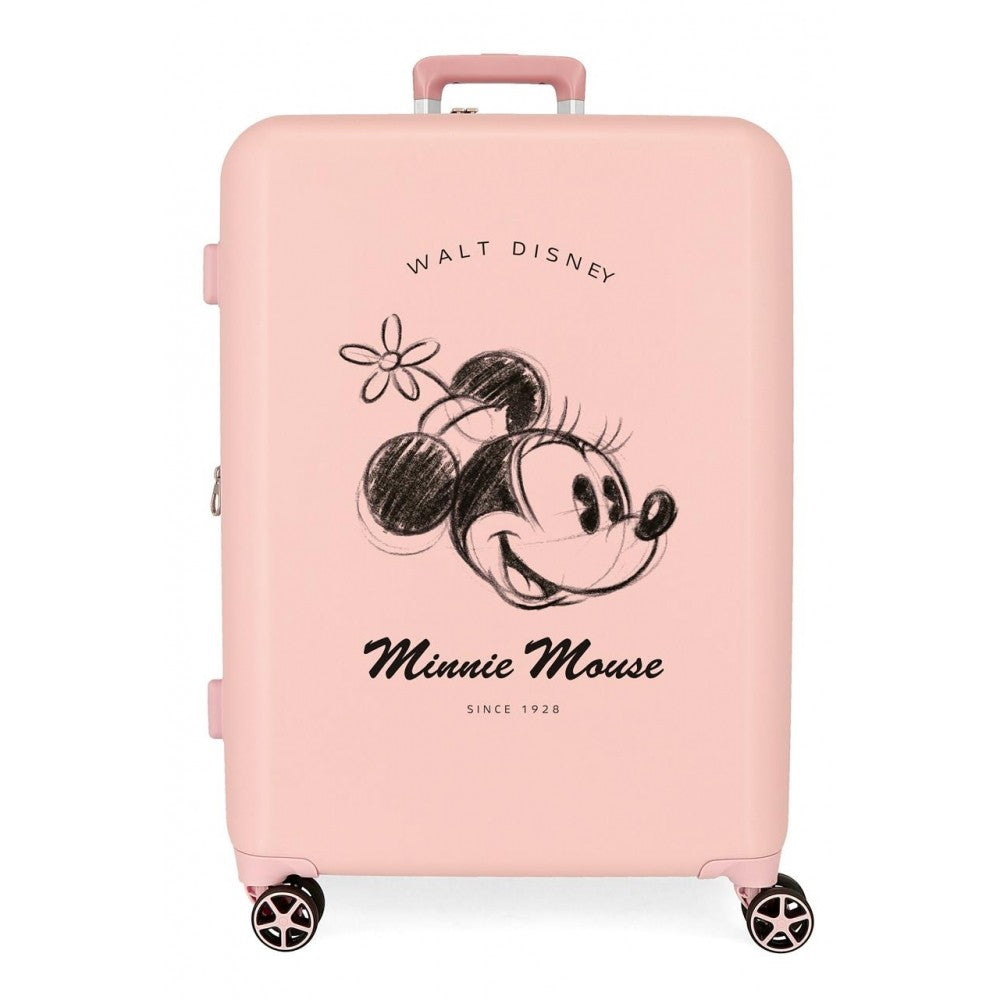 Rigid median suitcase Disney MINNIE YOU ARE MAGIC 70cm Nude