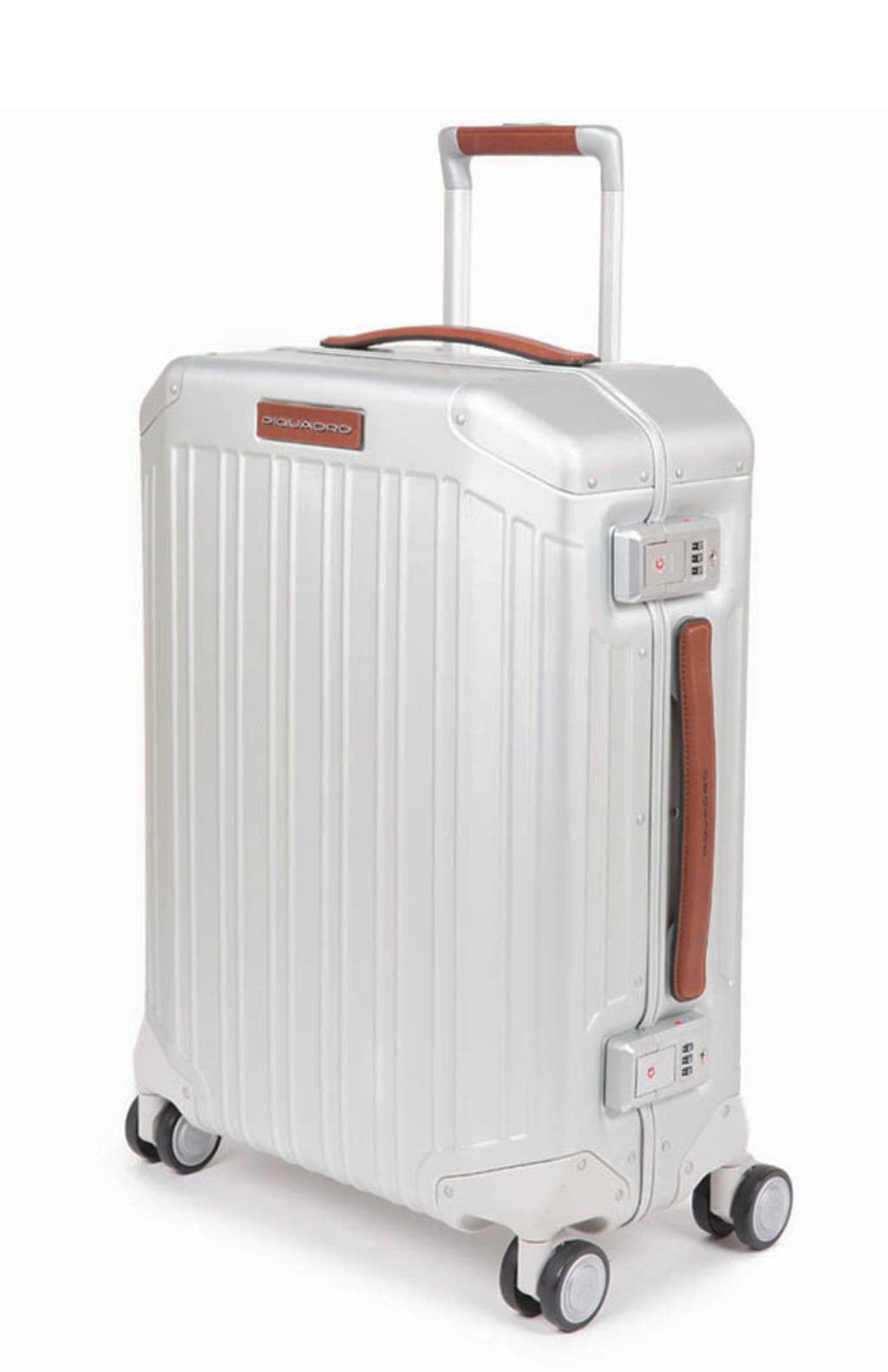 PIQUADRO TROLLEY Starrkabine 55cm Pq -alu - COLLEZIONE ALUMINIUM