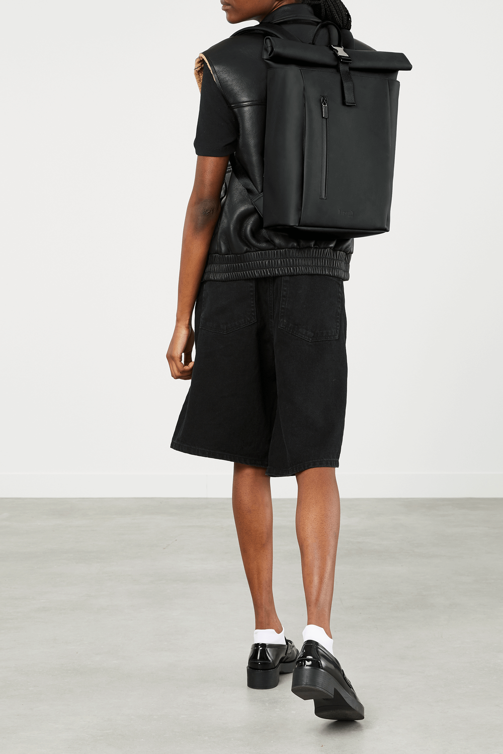 LIPAULT backpack rolltop 15,6" LOST IN BERLIN - Black