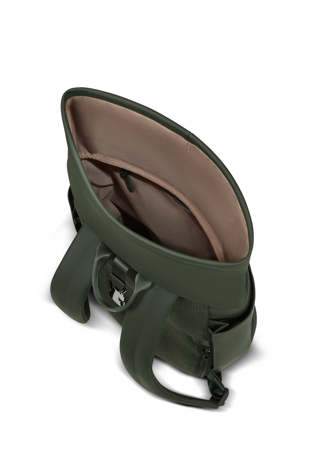 LIPAULT backpack rolltop 15,6" LOST IN BERLIN - Dark moss