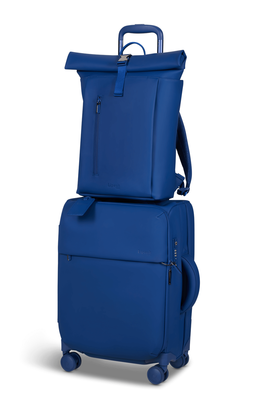 LIPAULT backpack rolltop 15,6" LOST IN BERLIN - Blue me away