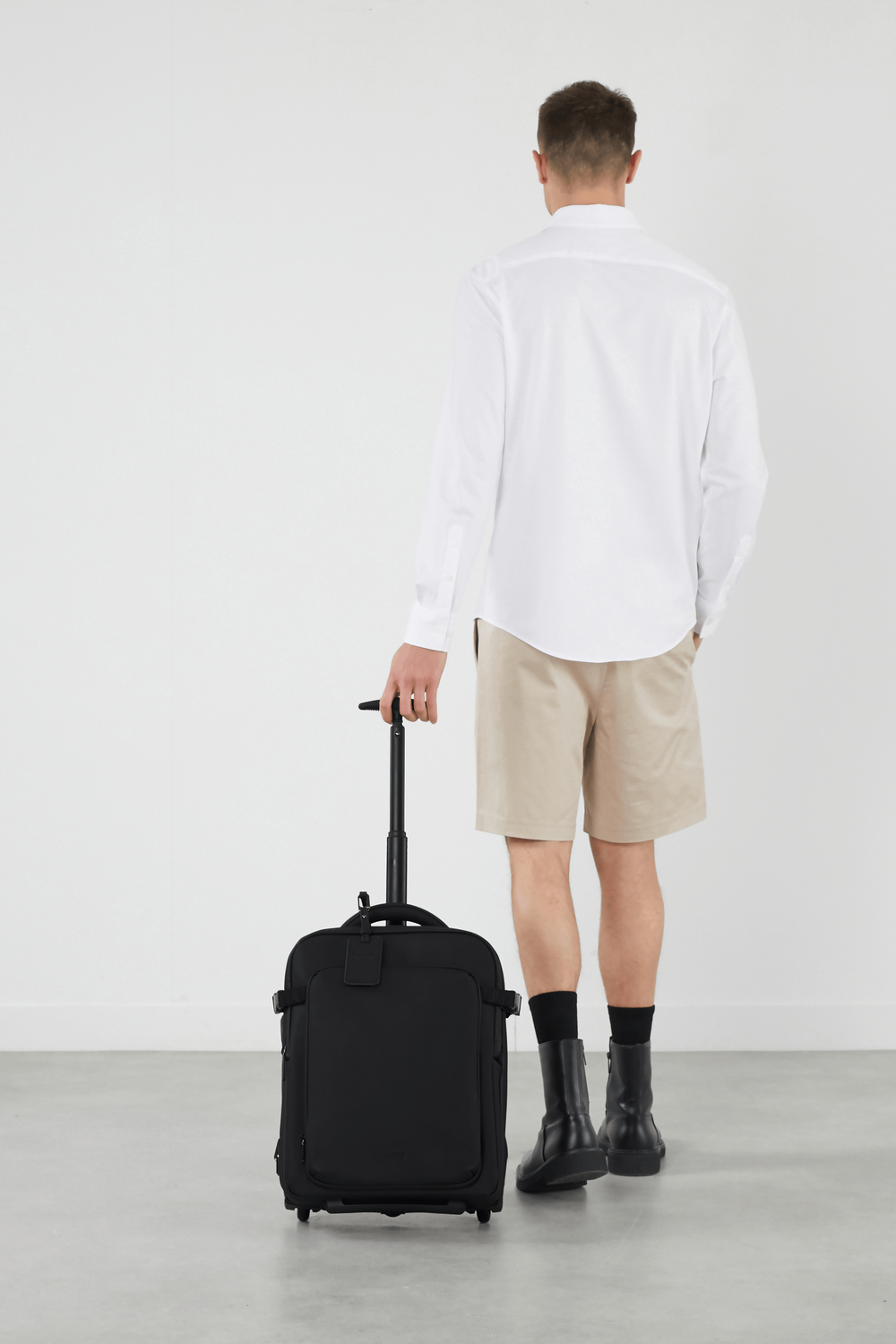 LIPAULT pro backpack with wheels 16" LOST IN BERLIN - Black