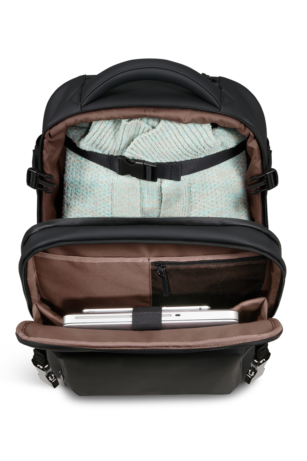 LIPAULT pro backpack with wheels 16" LOST IN BERLIN - Black