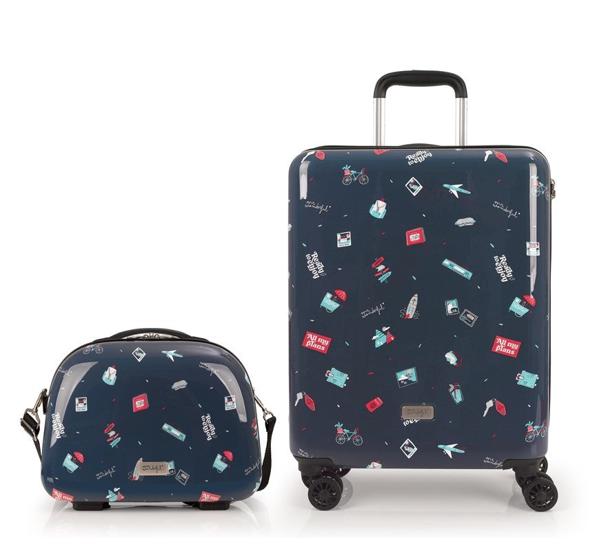 PLANS MR. WONDERFUL Jogo de Mala de cabine e Neceser