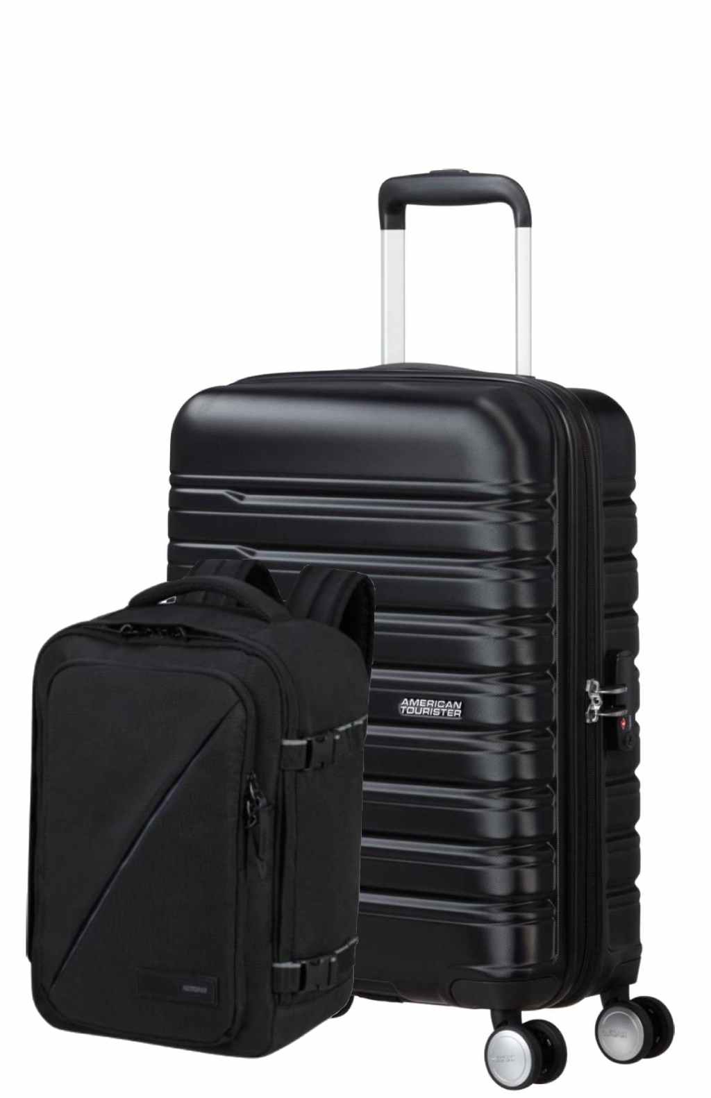 Pack Cabin suitcase FLASHLINE + Backpack TAKE2CABIN of American Tourister - Black