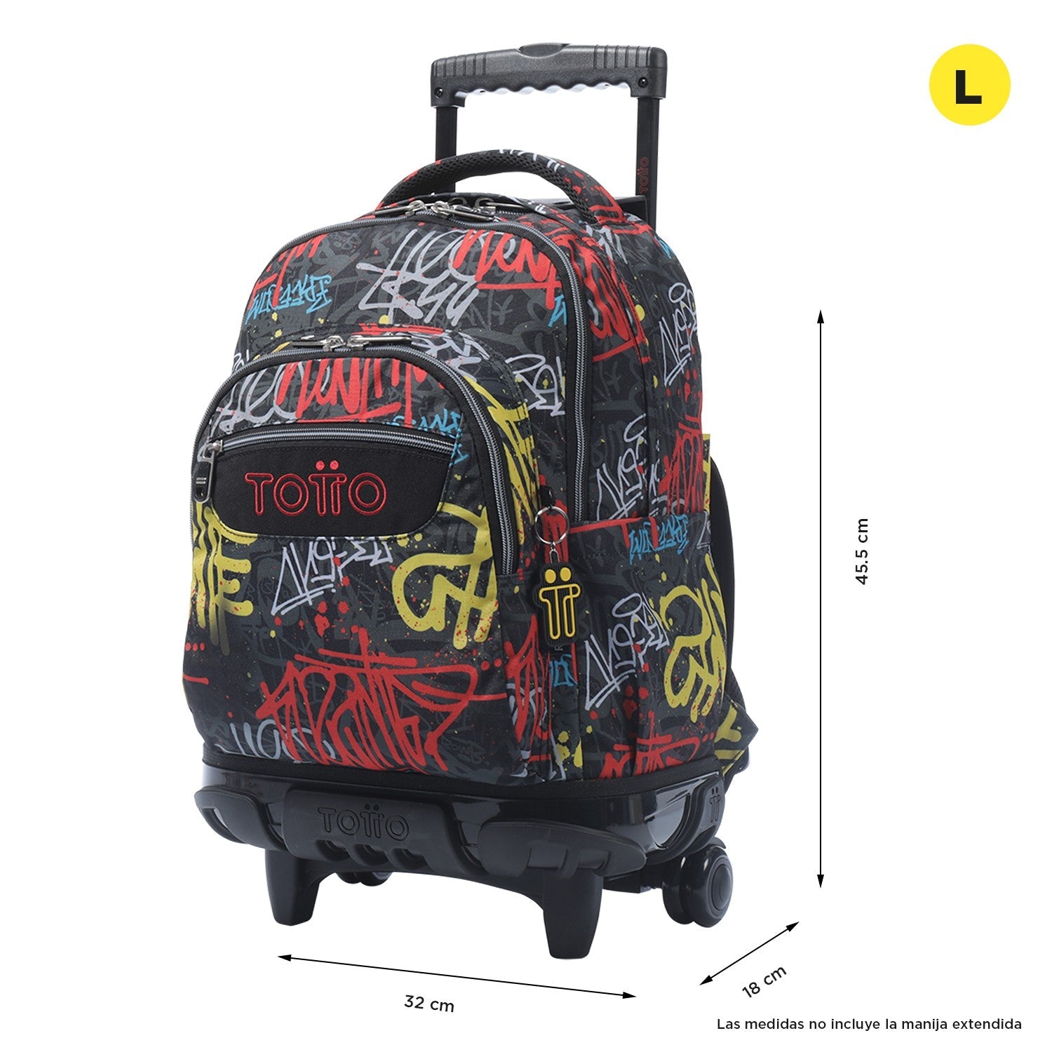 TOTTO School backpack with wheels - lines - 6CS Grafil