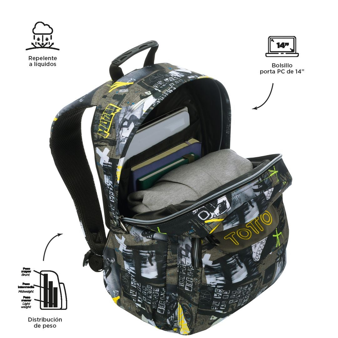 TOTTO School backpack - Acuareles 6CT Baski