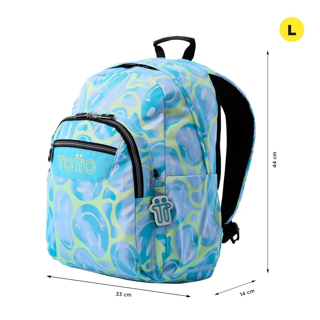 TOTTO School backpack - Acuareles 2AU Happy Flow