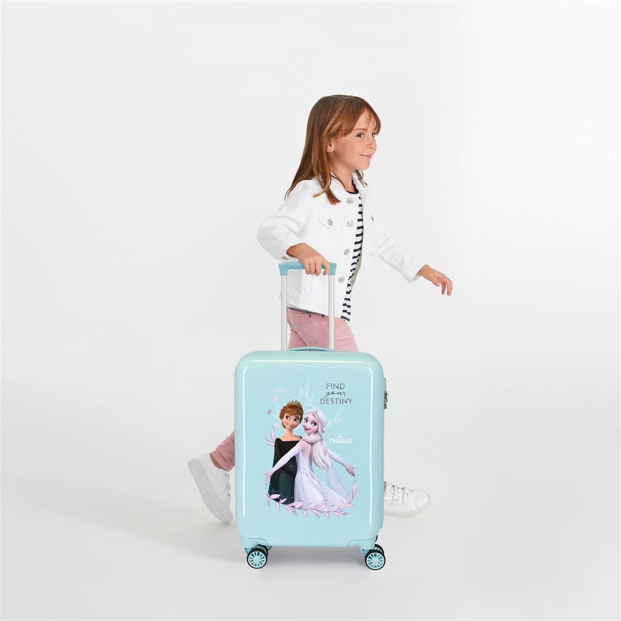 Cabin suitcase Frozen Memories rigid 55 cm turquesa