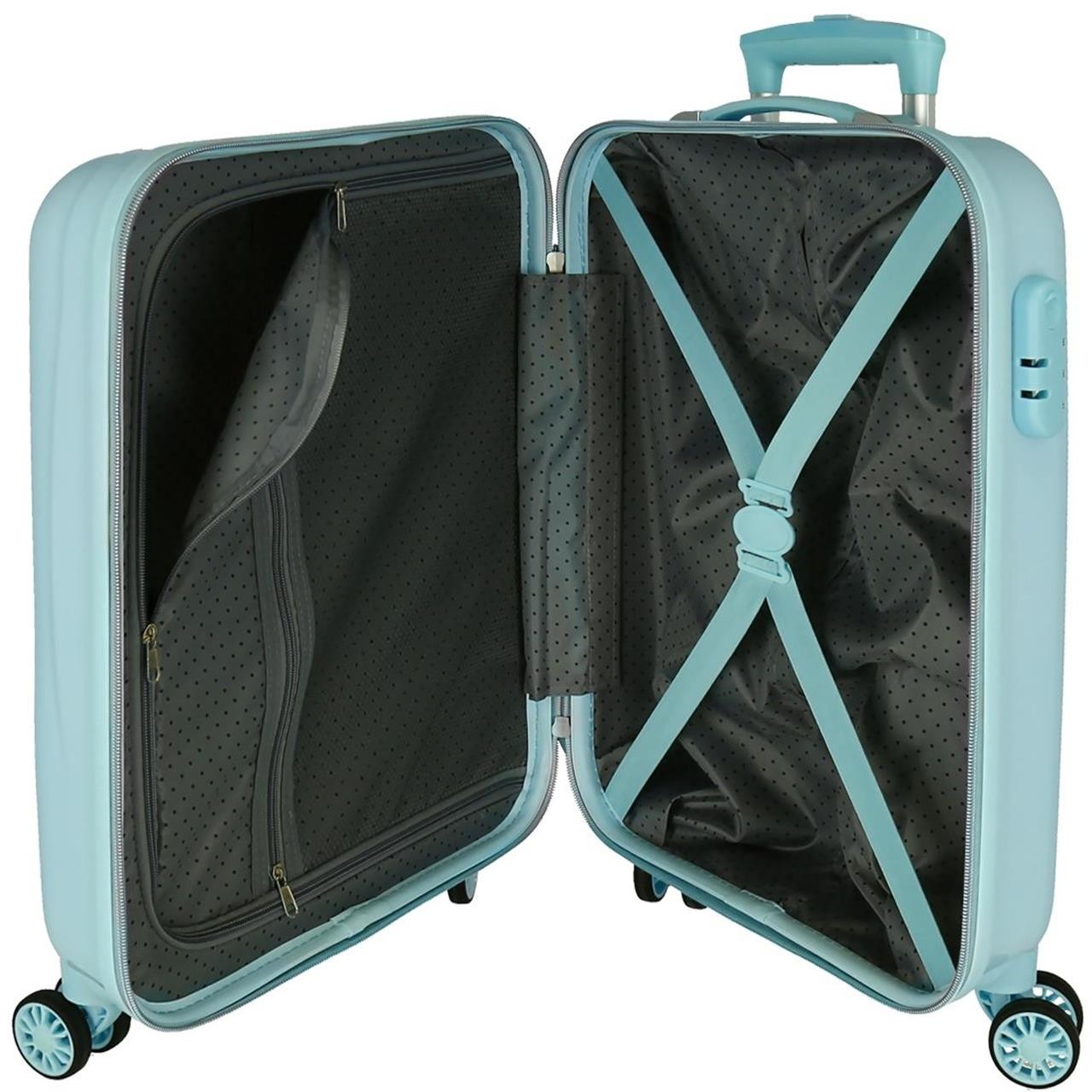 Cabin suitcase Frozen Memories rigid 55 cm turquesa