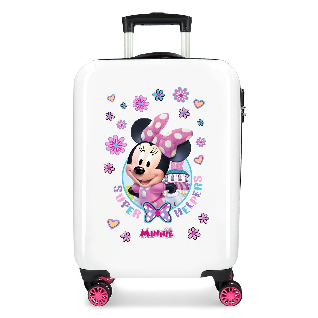 Cabin suitcase Minnie Super Helpers rigid 55cm white