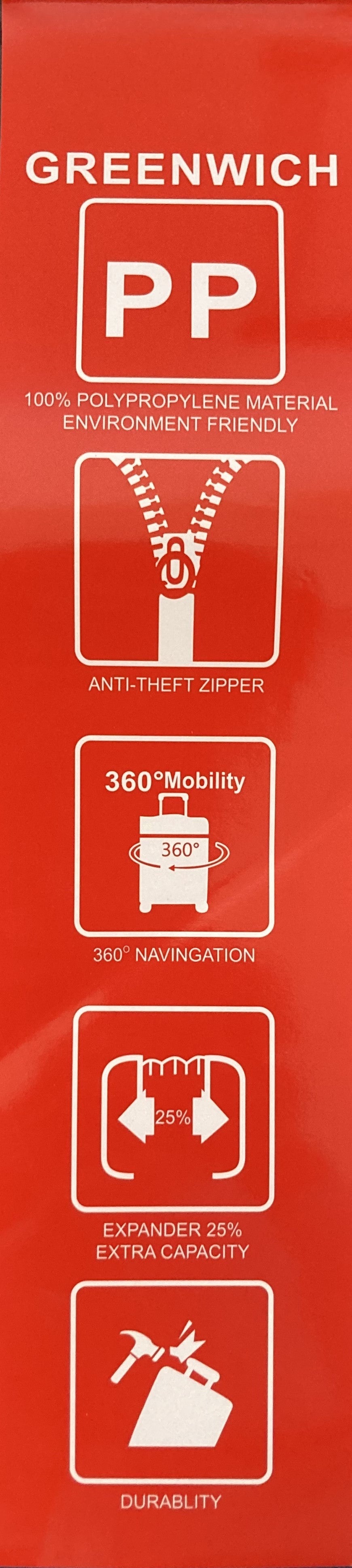 GREENWICH Grande valise EXTENSIBLE DE POLIPROPILENO TOKIO 76 cm