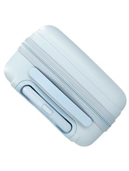 Cabinekoffer onbuigzaam Disney Happy Stitch Celeste 50 cm